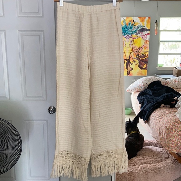 Jaline Resort Fringe Beach Pant Sz Small - Picture 4 of 11